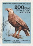 Madagascar Fish Eagle: 200-Franc (40-Ariary) Postage Stamp