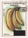 Front: Bananas: 555-Franc (100-Ariary) Pos...