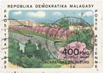 Jacarandas in Flower: 400-Franc (80-Ariary) Postage Stamp