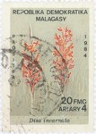 Front: Disa incarnata: 20-Franc (4-Ariary)...