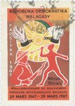 Malagasy Uprising, 40th Anniversary: 60-Franc (12-Ariary) Postage Stamp