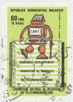 National Telecommunications Research Laboratory: 60-Franc (12-Ariary) Postage Stamp