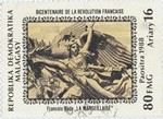 François Rude's La Marseillaise: 80-Franc (16-Ariary) Postage Stamp