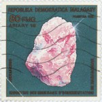 Rose Quartz: 80-Franc (16-Ariary) Postage Stamp