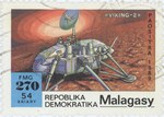 Viking-2 Lander: 270-Franc (54-Ariary) Postage Stamp