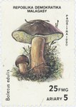 Front: Boletus edulis: 25-Franc (5-Ariary)...