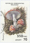 Amanita muscaria: 350-Franc (70-Ariary) Postage Stamp