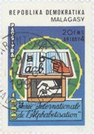 International Literacy Year: 20-Franc (4-Ariary) Postage Stamp