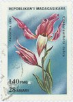 Cephalanthera rubra: 140-Franc (28-Ariary) Postage Stamp