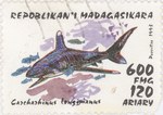 Carcharhinus longimanus: 600-Franc (120-Ariary) Postage Stamp