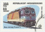 New Jersey Transit: 300-Franc (60-Ariary) Postage Stamp
