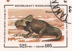 Prehistoric Animals: Protoceratops: 525-Franc (105-Ariary) Postage Stamp