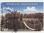 Tsingy de Bemaraha: 1,500-Ariary Postage Stamp