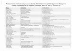 First Page: Participant List: International Sym...