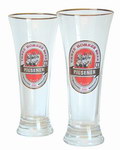 Front View: Pair of THB Beer Glasses