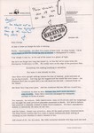 Front of Attached Letter: World Wildlife Fund: Letter, Novemb...