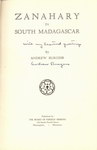 Titlepage (Signed): Zanahary in South Madagascar