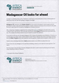 Madagascar Oil looks far ahead: Article from Africa Energy Intelligence, Issue 724, 10 June 2014