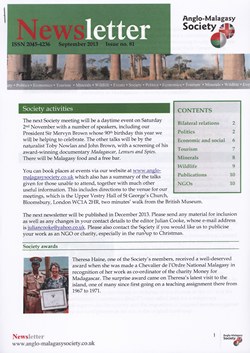 Anglo-Malagasy Society Newsletter: No. 81 (September 2013)