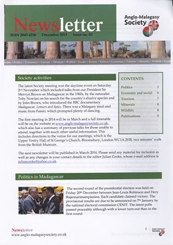 Anglo-Malagasy Society Newsletter: No. 82 (December 2013)