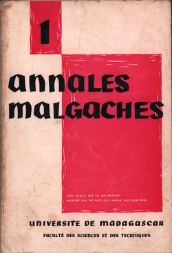 Annales Malgaches: Université de Madagascar: Faculté des Sciences et des Techniques: No. 1