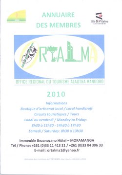 Office Regional du Tourisme Alaotra Mangoro (ORALMA): Annuaire des Membres 2010