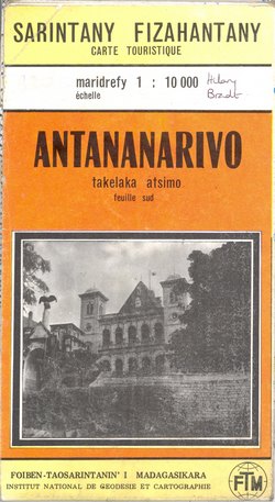 Sarintany Fizahantany / Carte Touristique: Antananarivo: Takelaka atsimo / Feuille sud
