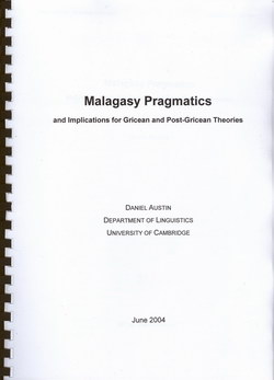 Malagasy Pragmatics: And Implications for Gricean and Post-Gricean Theories