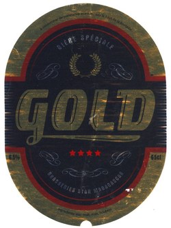 Bottle Label from Gold: Bière spéciale; Brasseries Star Madagascar; 65cl