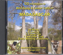 CD Introduction to Bird Song & Lemur Calls in Madagascar: 59 Birds, 6 Lemurs, 1 Flying Fox, 1 Leaf-Litter Frog, Early Morning at Berenty