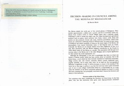 Decision-Making in Councils among the Merina of Madagascar