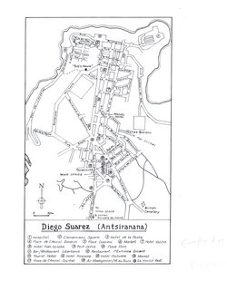 Diego-Suarez: Original map artwork for the Bradt Madagascar guide (1st ed)