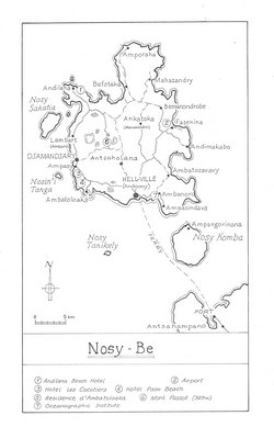 Nosy-Be: Original map artwork for the Bradt Madagascar guide (1st ed)