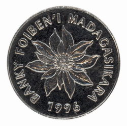 5 Malagasy Franc Coin: (1 Ariary)