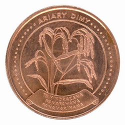 5 Ariary Coin: (25 Malagasy Francs)