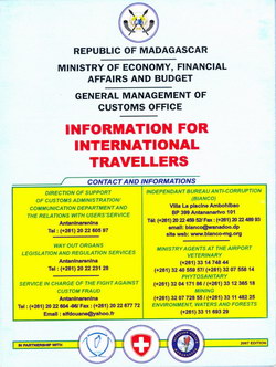 Information for International Travellers / Informations pour les Voyageurs Internationaux: Republic of Madagascar / Republique de Madagascar