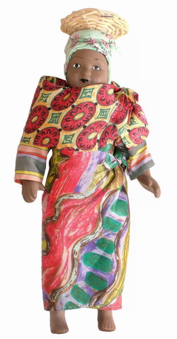 Porcelain Doll in Traditional Malagasy Costume: 'Dolls of the World' Collection