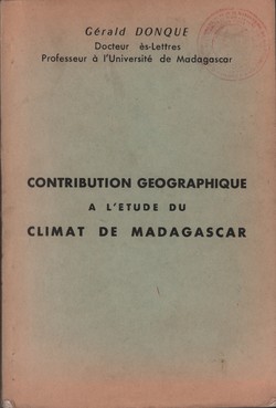 Contribution Geographique à l'étude du Climat de Madagascar