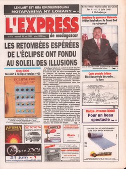 L'Express de Madagascar: No. 1914 (mercredi 20 juin 2001)