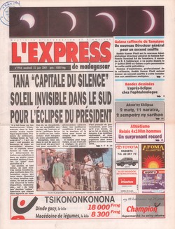 L'Express de Madagascar: No. 1916 (vendredi 22 juin 2001)