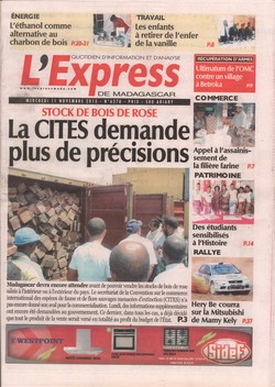L'Express de Madagascar: No 6278; Mercredi 11 novembre 2015