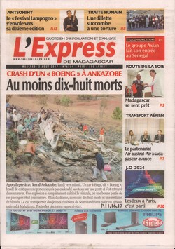 L'Express de Madagascar: No 6804; Mercredi 2 août 2017