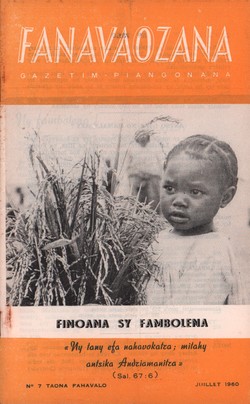 Fanavaozana: Gazetim-Piangonana: No. 7 Taona Fahavalo: Juillet 1960