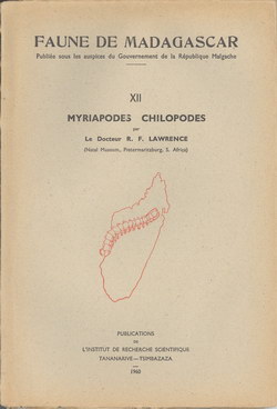 Faune de Madagascar: XII: Myriapodes; Chilopodes