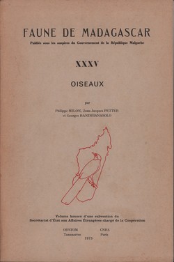 Faune de Madagascar: XXXV: Oiseaux