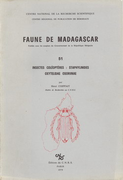 Faune de Madagascar: 51: Insectes Coléoptères: Staphylinides, Oxytelidae, Osoriinae