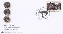 Endangered Species / Espèces Menacées d'Extinction / Gefährdete Arten: First Day Cover of the United Nations Postal Administration: Aye-aye (Daubentonia madagascariensis)