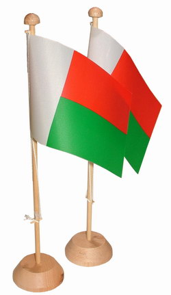 Pair of Malagasy Table Flags