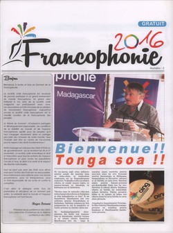 Francophonie 2016: Numéro 2; Lundi 21 novembre 2016