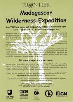 Madagascar Wilderness Expedition: Can YOU help carry out desperately needed conservation work on the 'spiny forests' of southern Madagascar?
